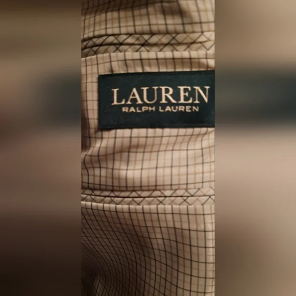 Mens Lauren Ralph Lauren Sports Jacket 46 Reg Lined Polyester Faux Suede